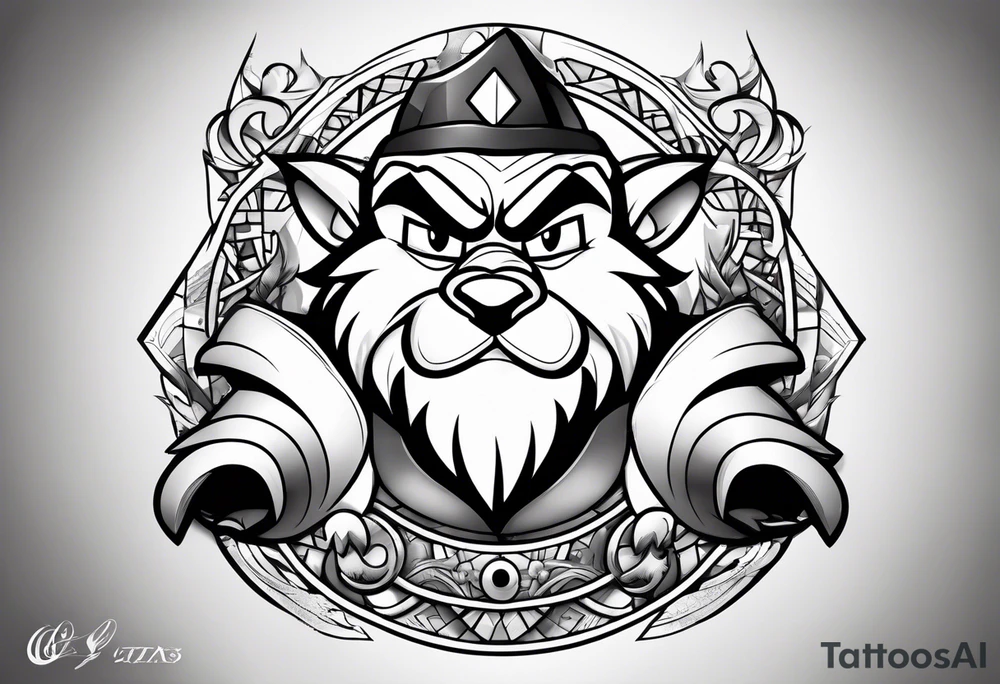 The looney tunes character taz tattoo idea