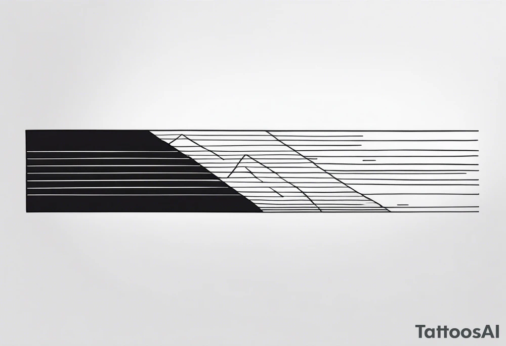 Horizontal Line Forearm tattoo idea