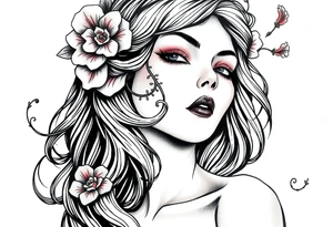 psychotic hot girl tattoo idea