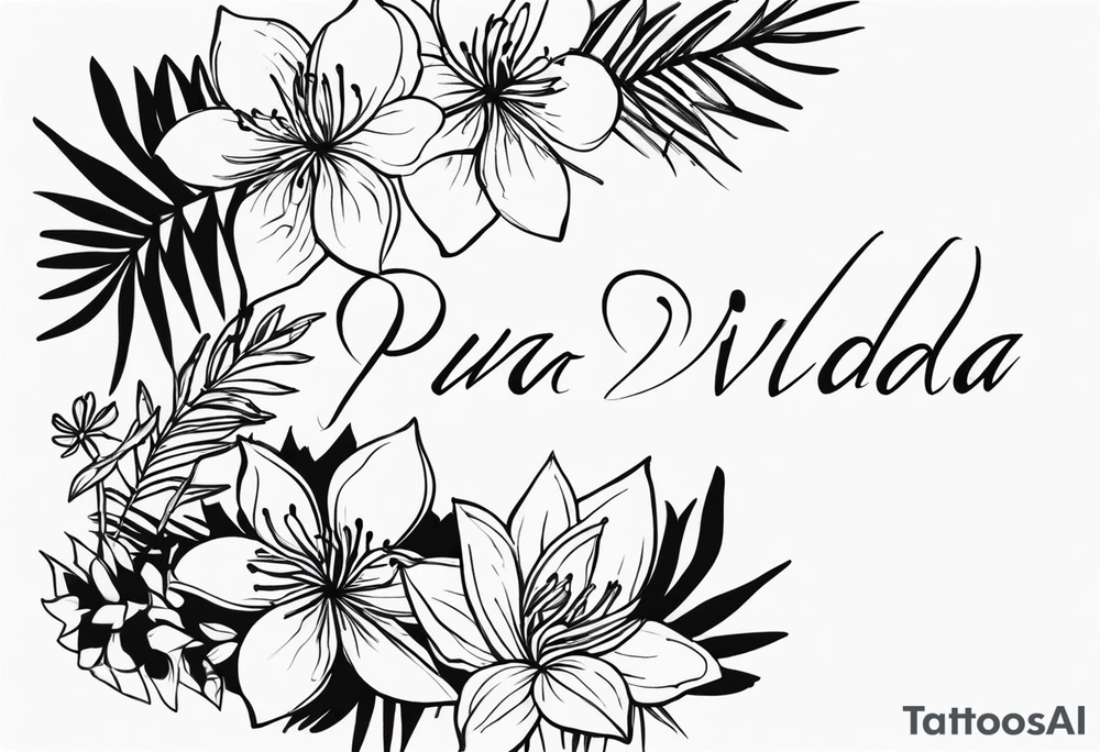 The word pura vida tattoo idea