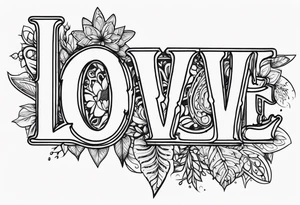 love text tattoo idea