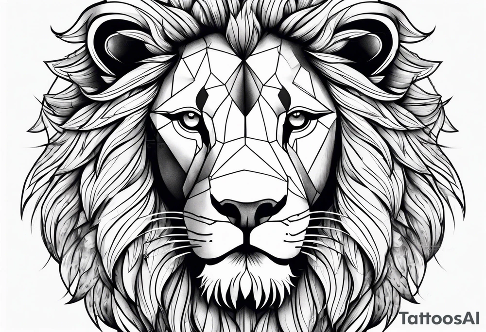 Tattooed lion tattoo idea