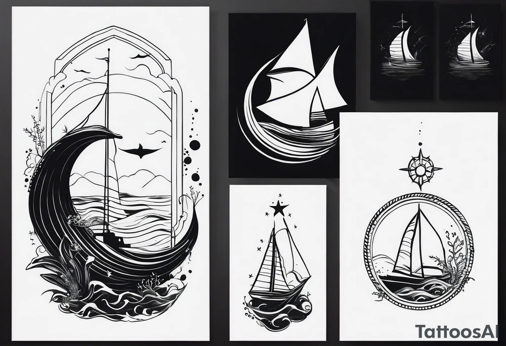 Sea themed tattoo idea