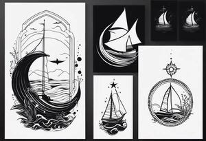 Sea themed tattoo idea
