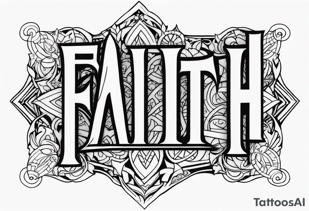faith text tattoo idea