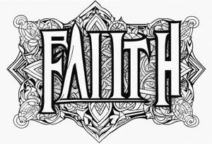 faith text tattoo idea