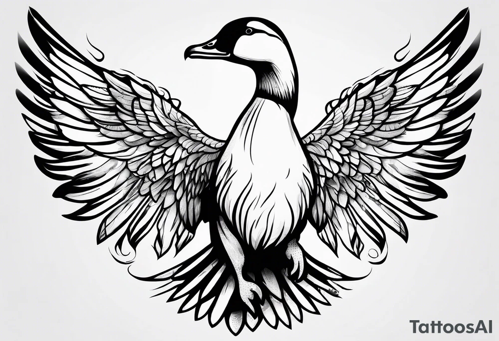 Goose wing tattoo idea