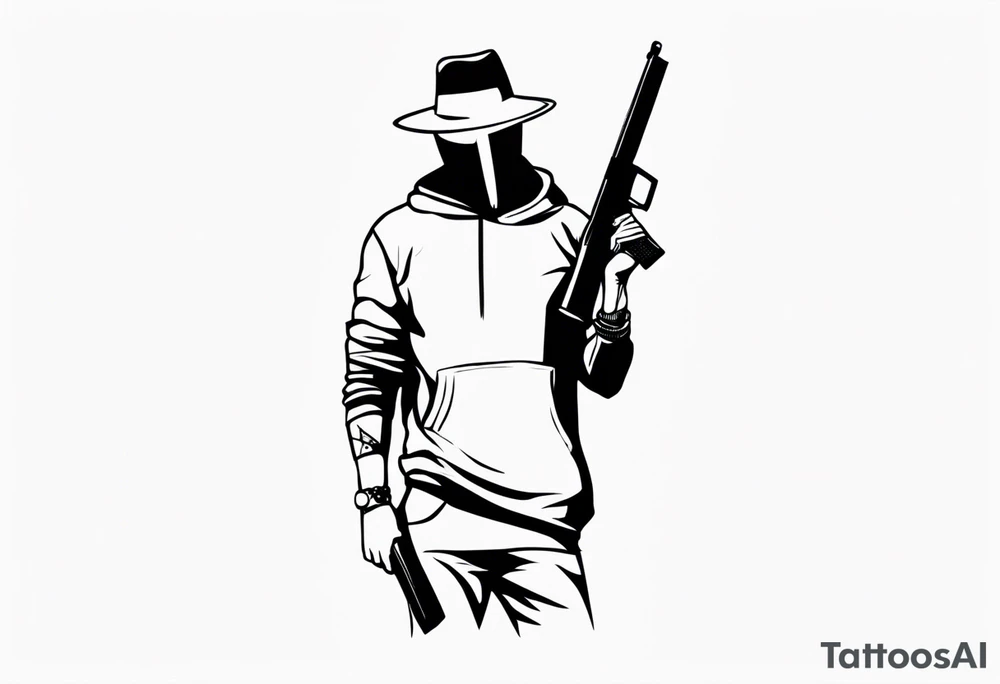 Anonymous with shotgun tattoo idea