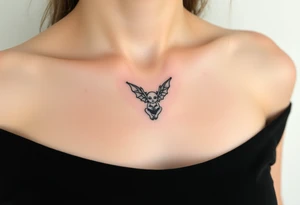 Misfit tiny goblin with wings tattoo idea