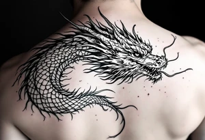 beautiful water dragon tattoo idea