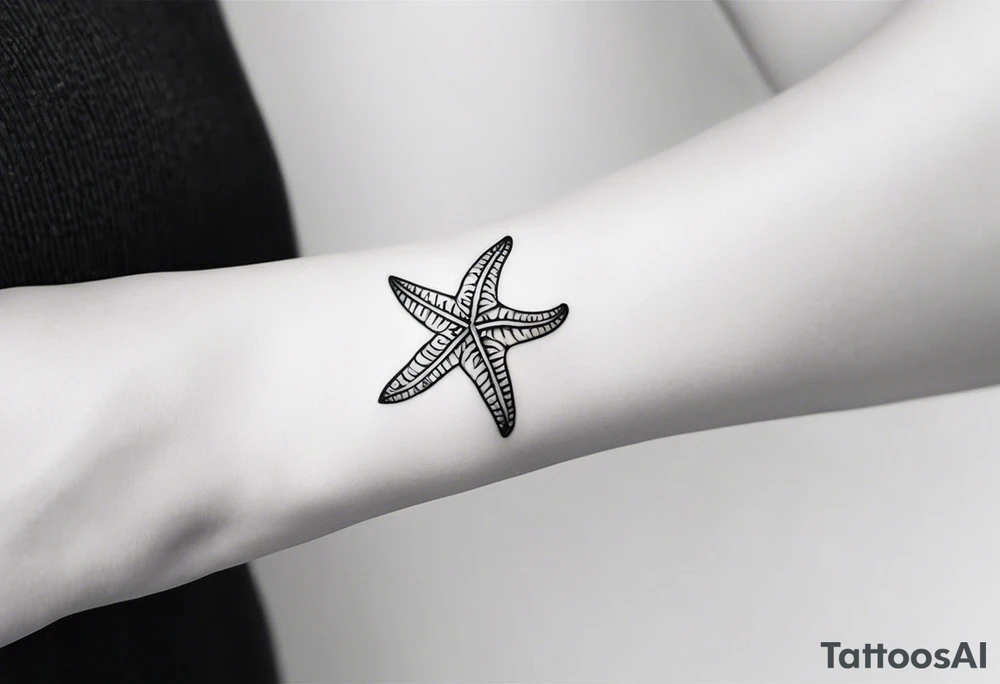 Dainty and delicate Shell/starfish wrist tattoo tattoo idea Dainty and delicate Shell/starfish wrist tattoo tattoo idea