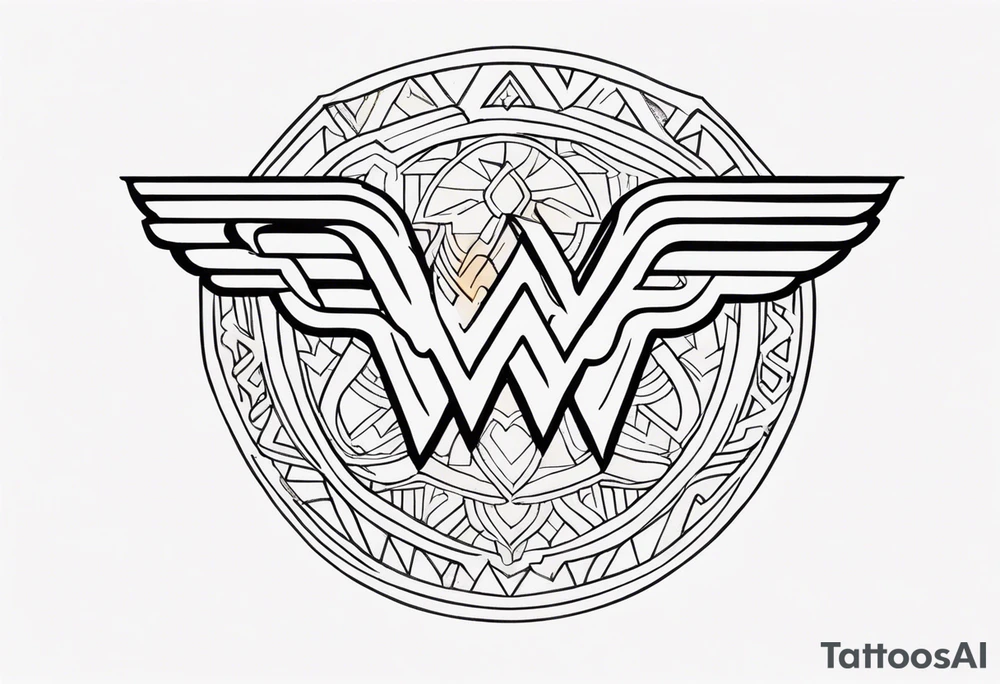 Wonder woman symbols tattoo idea