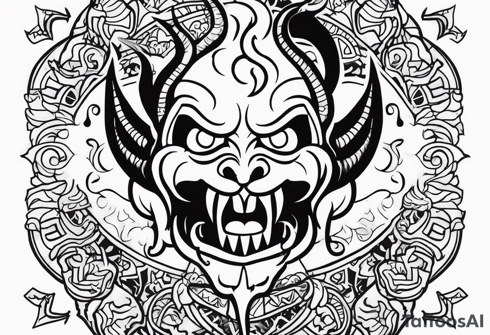 Satanic tattoo idea