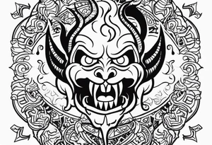 Satanic tattoo idea