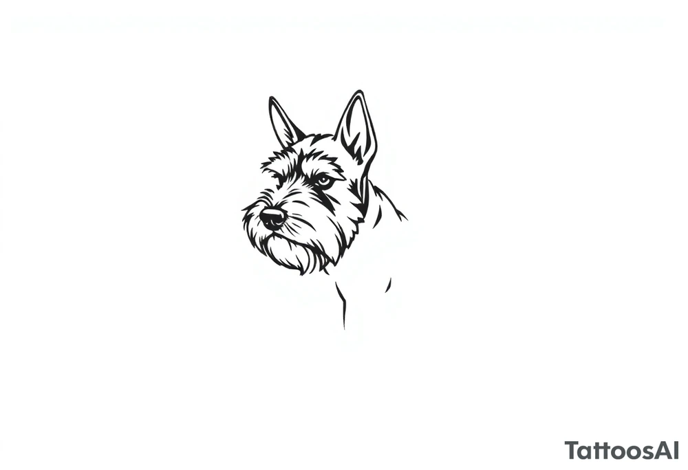 Schnauzer tattoo idea