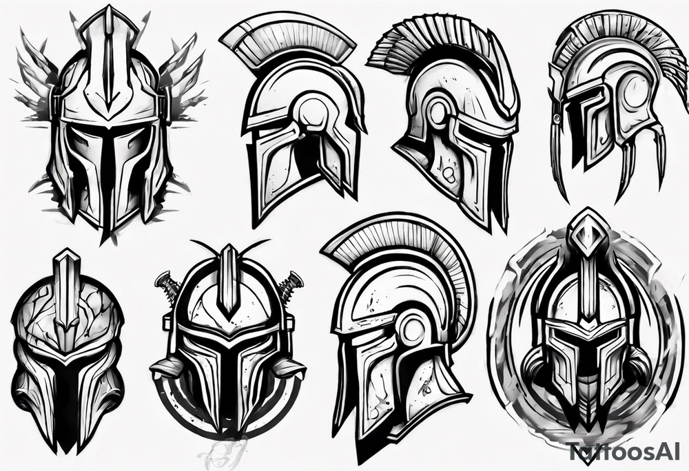spartan soldier tattoo idea