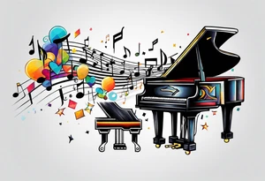 MUSIC LIFE FAMILY PIANO tattoo idea