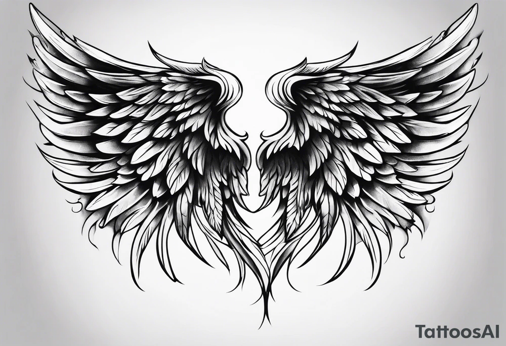 Angel wings tattoo idea