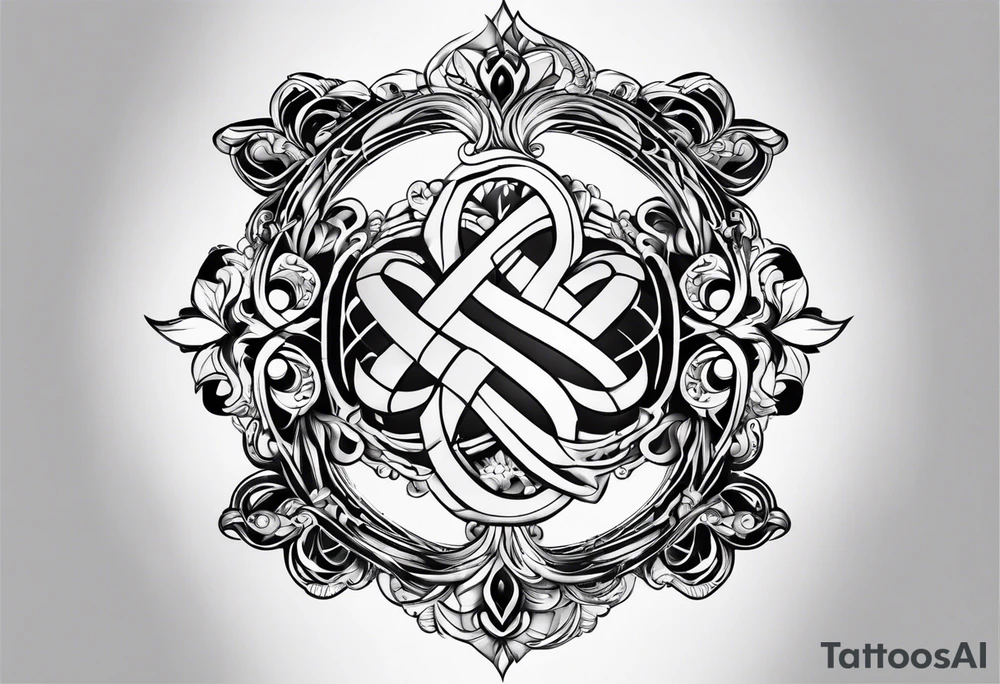 Infinity symbol with p d tattoo idea