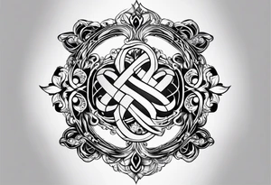 Infinity symbol with p d tattoo idea