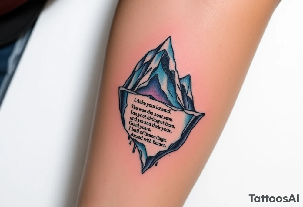 Iceberg, invictus poem, family tattoo idea