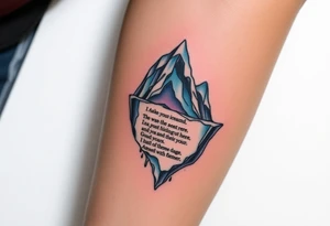 Iceberg, invictus poem, family tattoo idea