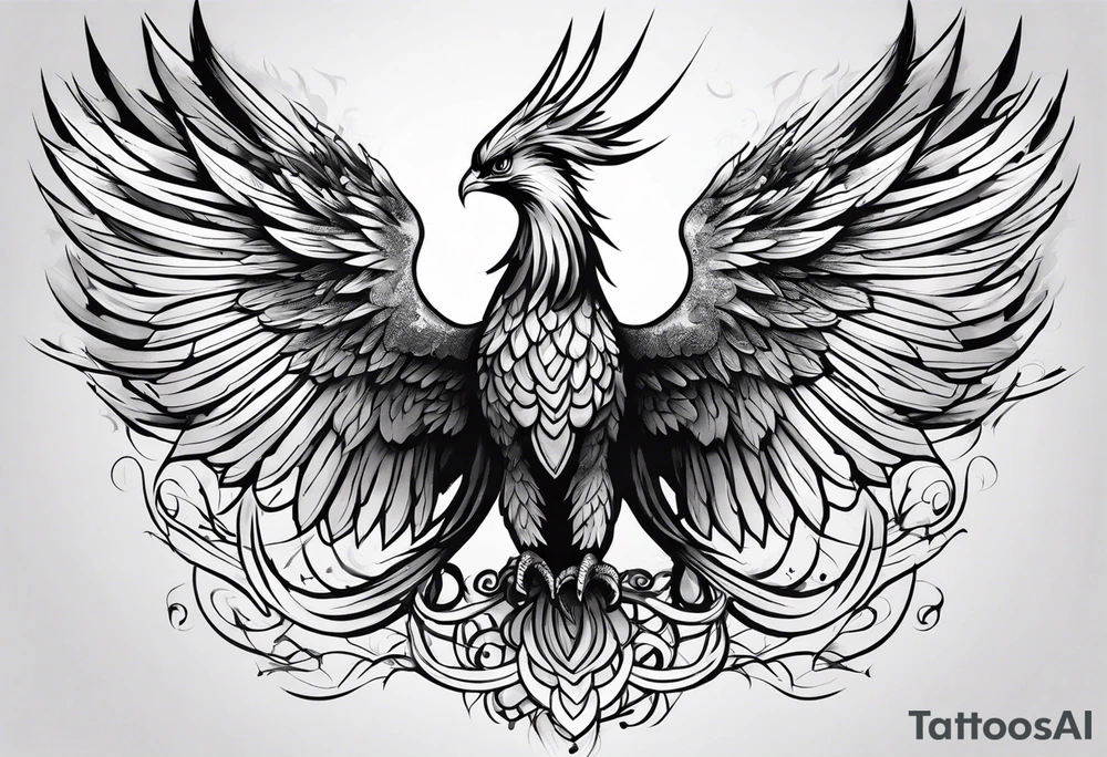 phoenix wings tattoo idea