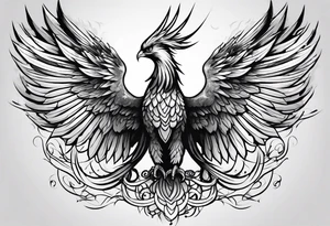 phoenix wings tattoo idea