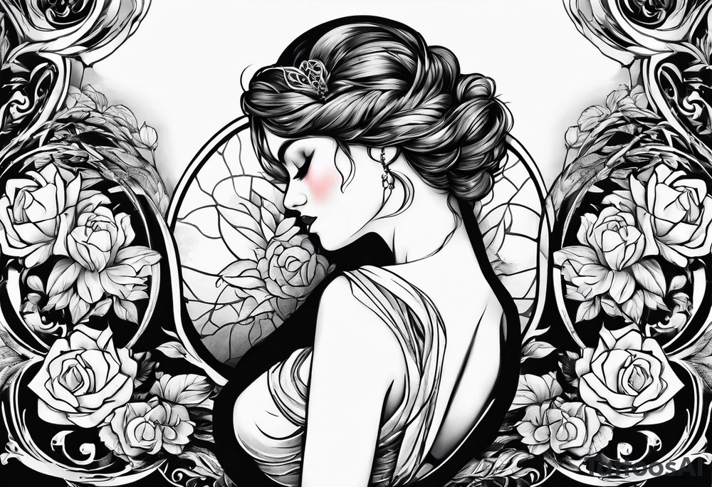 Broken heart being repaired tattoo idea