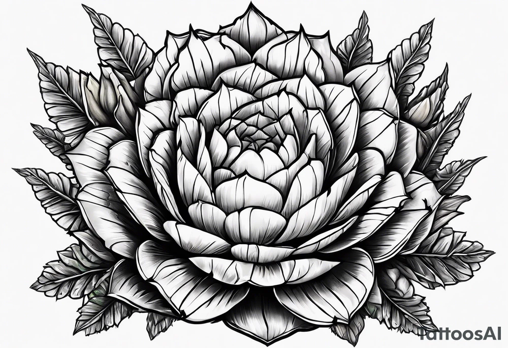Lobo com cactos do nordeste tattoo idea