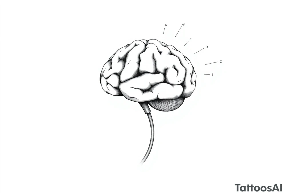 A Floating Brain with a USB Plug
A realistic human brain floating in the air, connected to a thick USB cable instead of a spine.
Holographic data streams running from it, displaying error codes or stock market numbers.
Could have a phrase like “THINK FAST” or “UPLOADING…”. tattoo idea