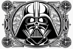 Star wars insignia with 2 lightsabers, including the phrase "May the 4th" tattoo idea