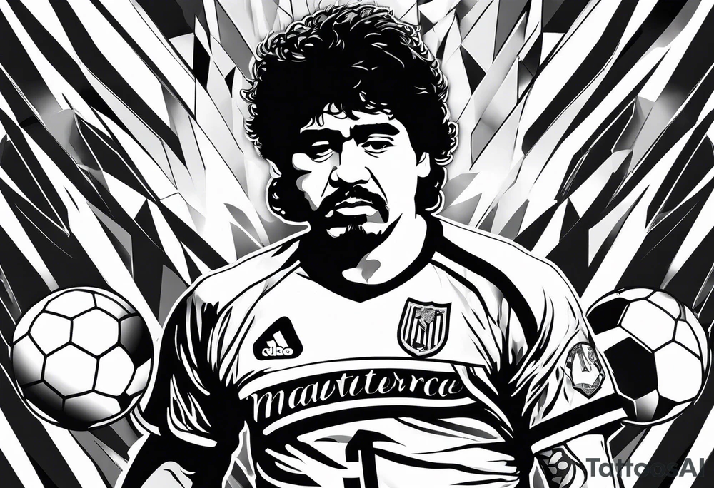 Maradona with a ball tattoo idea