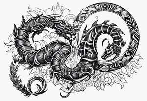 Scorpio and Leo mix tattoo idea