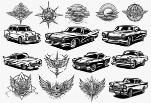 car in the sky tattoo idea