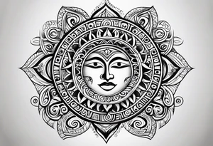 sun and freedom maori tattoo idea