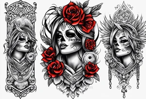 Chicano style tattoo for leg sleeve tattoo idea