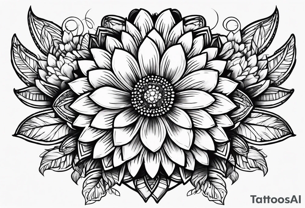 strength aster love mother tattoo idea