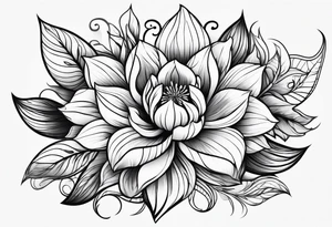 abstract flower tattoo idea