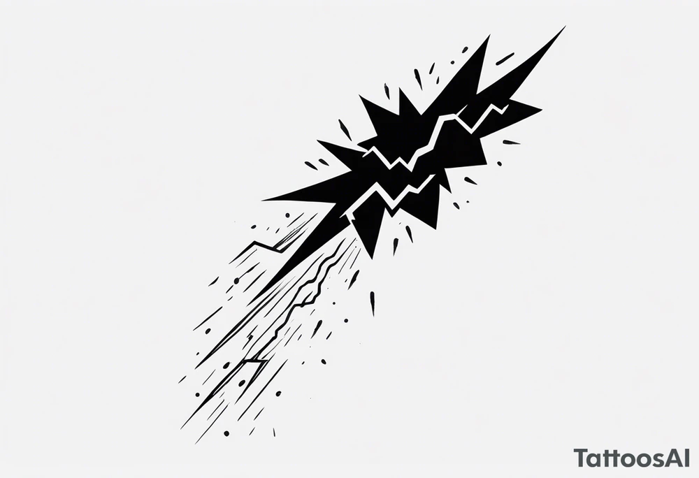 Lightning on hand tattoo idea