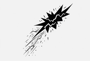 Lightning on hand tattoo idea