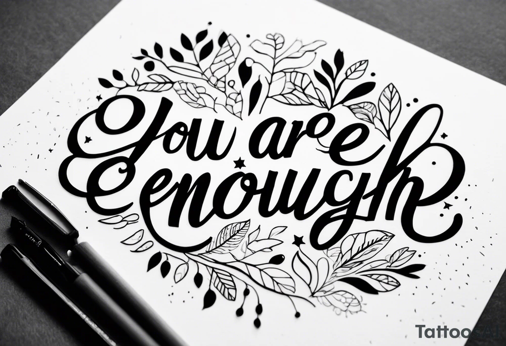 You are enough tattoo idea