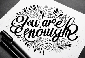 You are enough tattoo idea