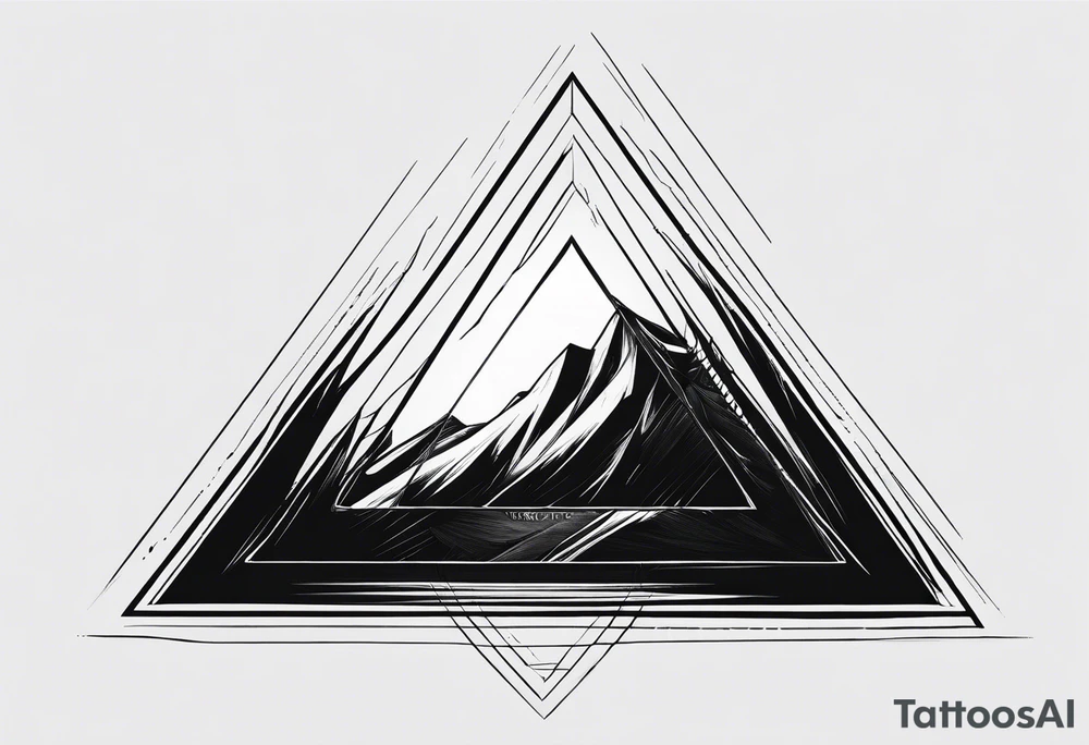A triangle with nothing inside of it very simple, just a 10 lines tattoo idea