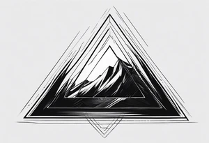 A triangle with nothing inside of it very simple, just a 10 lines tattoo idea
