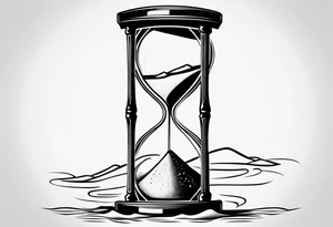 hourglass sand falling out tattoo idea