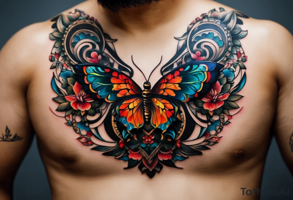 A tatuagem será uma imagem horizontal única. Na base, haverá uma linha fina para simbolizar o horizonte. Acima dela, várias árvores em silhueta com detalhes delicados, representando diferentes espécies, incluindo carvalhos e pinheiros, entre outras,serão distribuídas ao longo do horizonte. As árvores precisam estar intercaladas com espaços abertos, criando um jogo de luz e sombra. Na linha horizontal, logo após a sequência de árvores que começa da esquerda para a direita, gostaria de incluir uma cabana com uma pequena montanha atrás. tattoo idea