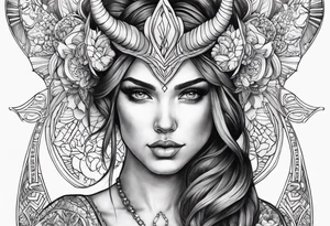 Feminine Capricorn tattoo tattoo idea