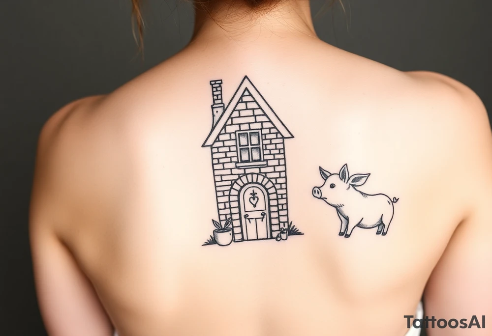 Brick house and three little piggy's tattoo idea