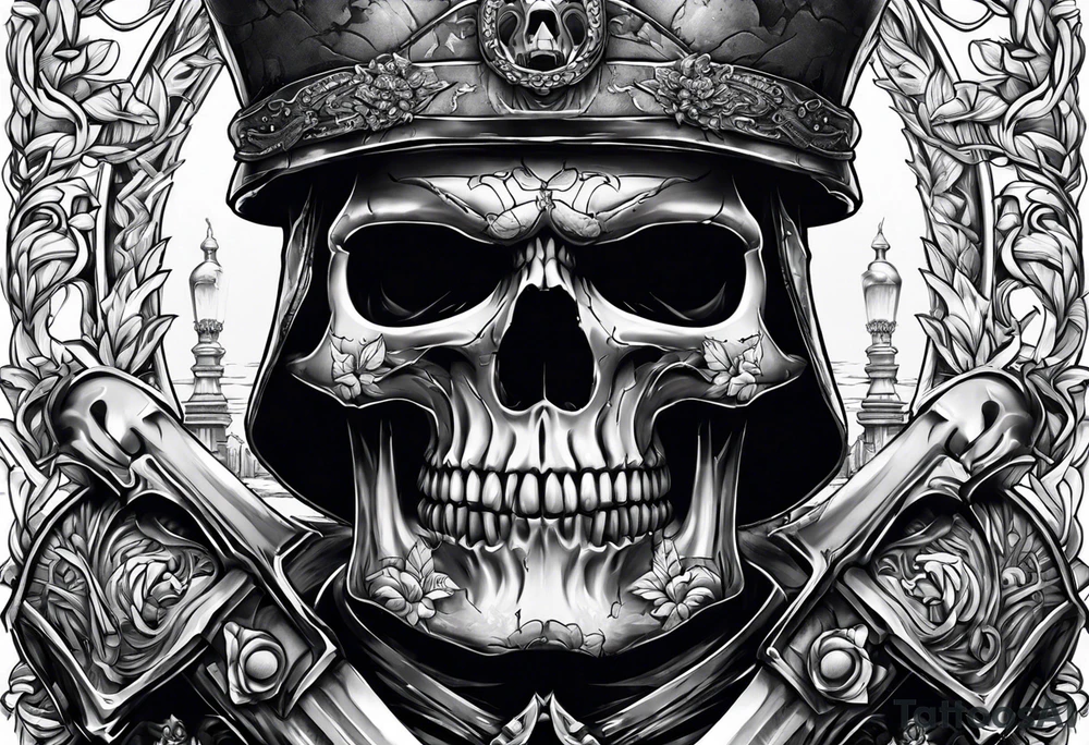 Skull soldier tattoo idea